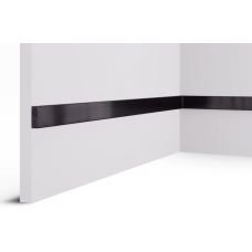 Рейка декоративная ЗЕРКАЛО ЧЕРНОЕ RX010-057